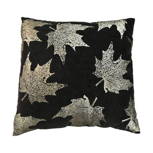 Sierkussen met print - 45x45 - Zwart/goud - Velvet-Decoratief kussen-HSM Collection