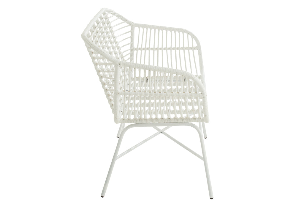 Sitting Bank Celeste Outdoors Met | Rattan Wit-Tuinbanken-J-Line