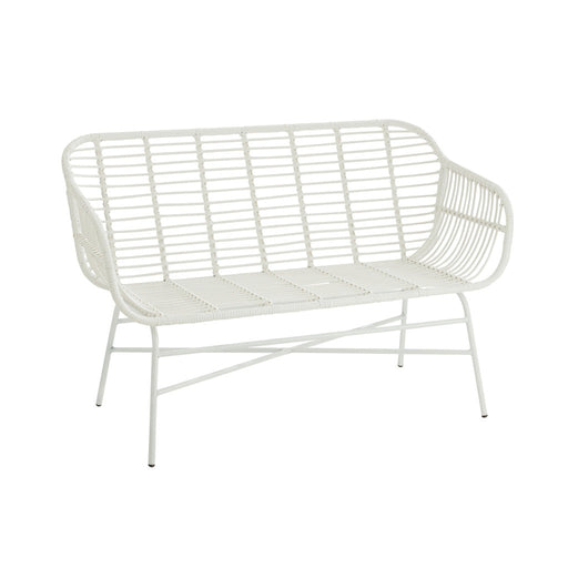 Sitting Bank Celeste Outdoors Met | Rattan Wit-Tuinbanken-J-Line