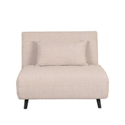 Slaapbank Single Naturel Boucle Single | Zwarte Poot 101x90x81 cm-Slaapbanken-LABEL51