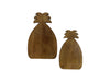 Snijplank Ananas - Naturel - Mangohout - Set van 2-Keukenaccessoire-HSM Collection