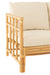 Sofa Elise+kussen 2 personen rotan/textiel naturel/wit-2-Zitsbanken-J-Line