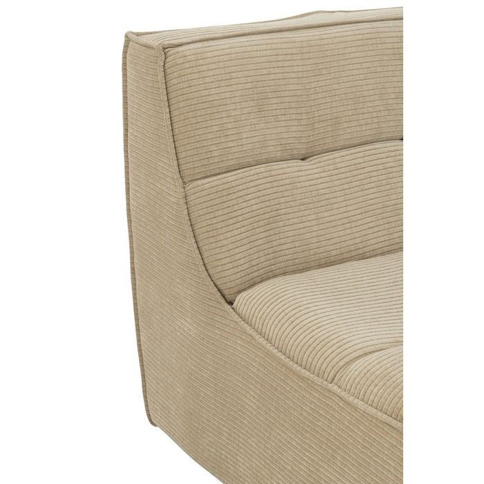 Sofa Grid populierenhout/schuim donker beige-1-Zitsbanken-J-Line