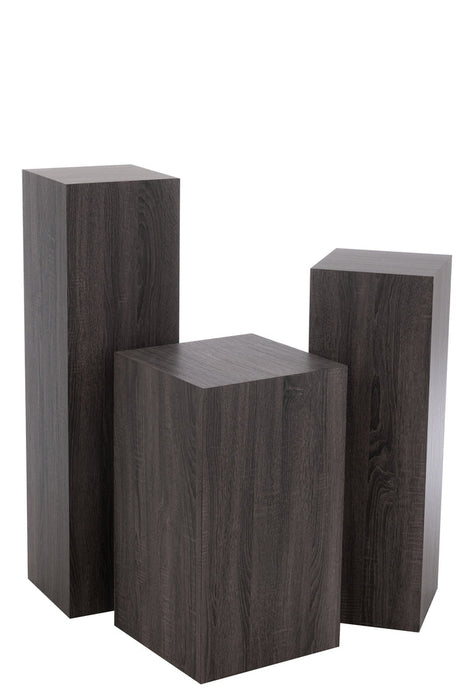 Sokkel Rechthoekig grijs mdf/fineer large-Bijzettaels-J-Line
