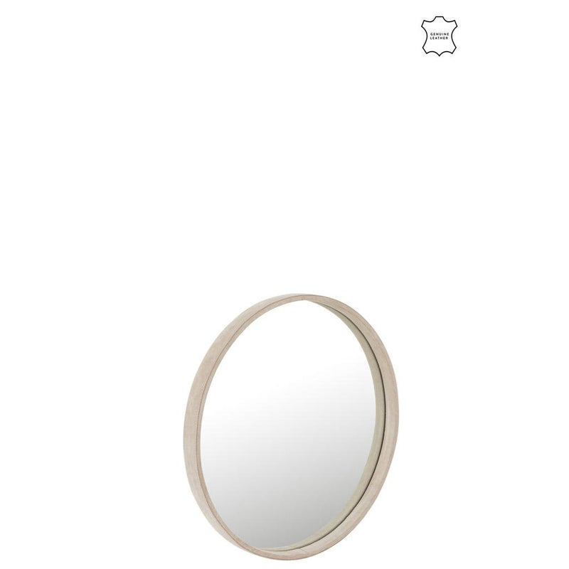Spiegel Beige Glas Rond 40 cm 40x40x3.5 cm-Spiegels-J-Line
