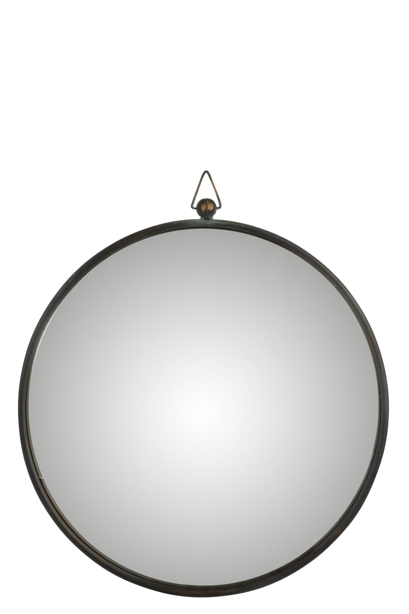 Spiegel Curved Metaal Zwart L 4x61x69 cm-Spiegels-J-Line