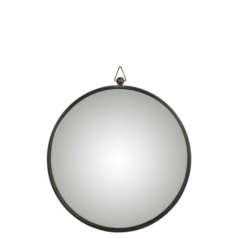 Spiegel Curved Metaal Zwart L 4x61x69 cm-Spiegels-J-Line