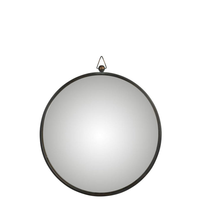 Spiegel Curved Metaal Zwart L 4x61x69 cm-Spiegels-J-Line