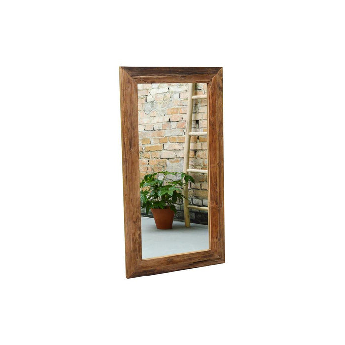 Spiegel Erosie Teakhout Naturel hout 80x4 cm-Spiegels-Livingfurn