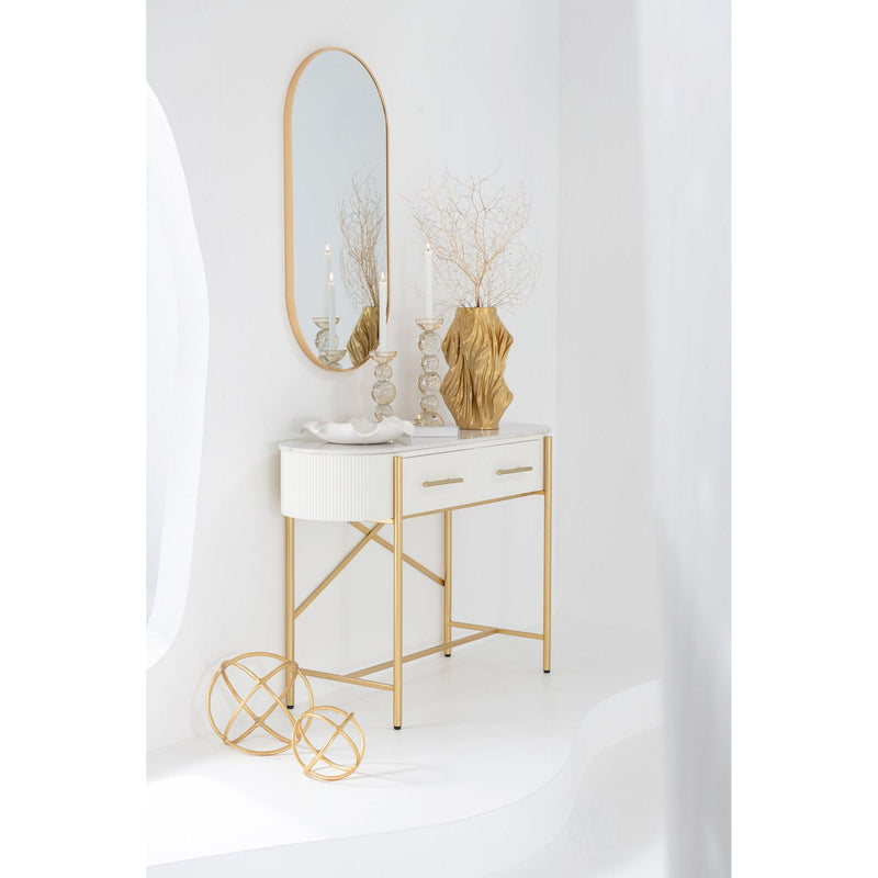 Spiegel Goud Aluminium Ovaal 100x50 cm-Spiegels-J-Line