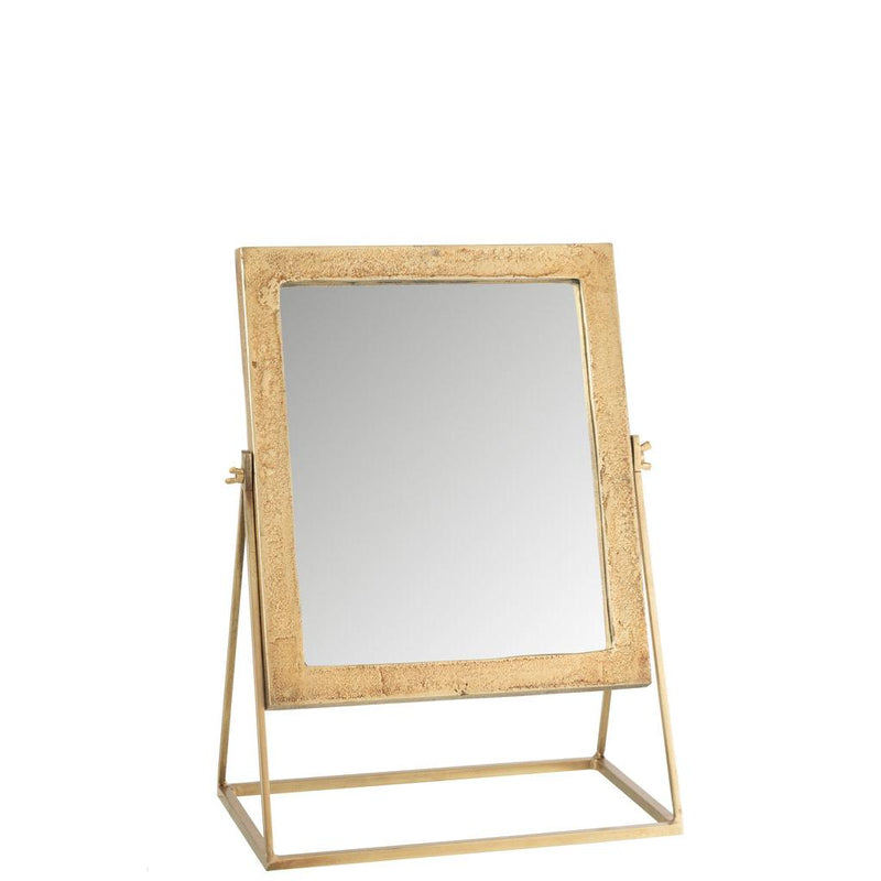 Spiegel Goud Aluminium Vierkant 20x34 cm-Spiegels-J-Line