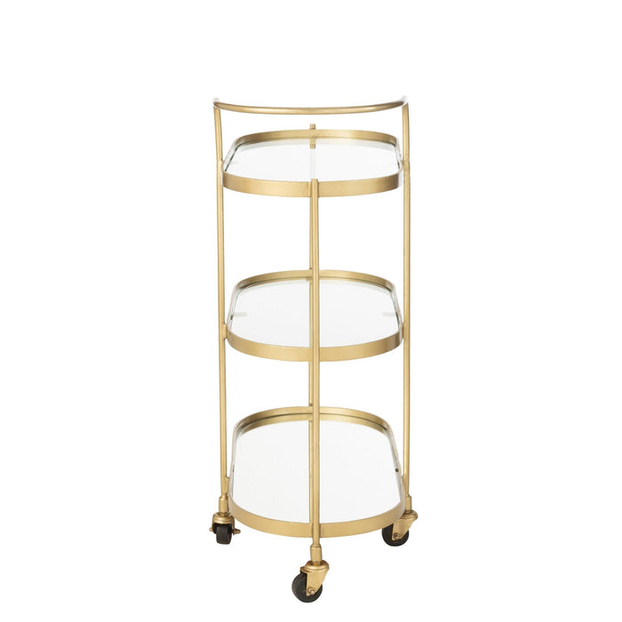 Spiegel Goud Mdf Ovaal 33x71 cm-Spiegels-J-Line