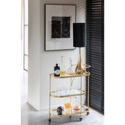 Spiegel Goud Mdf Ovaal 33x71 cm-Spiegels-J-Line