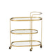 Spiegel Goud Mdf Ovaal 33x71 cm-Spiegels-J-Line