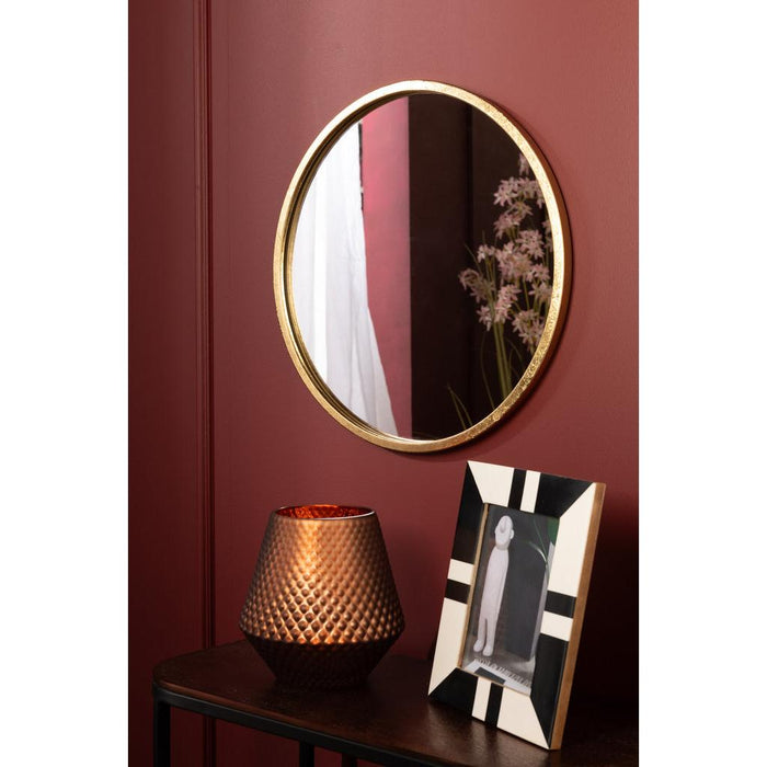Spiegel Goud Metaal Rond 40 cm-Spiegels-J-Line