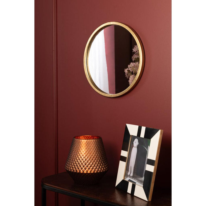 Spiegel Goud Mirror Rond 30 cm 30x30x3 cm-Spiegels-J-Line