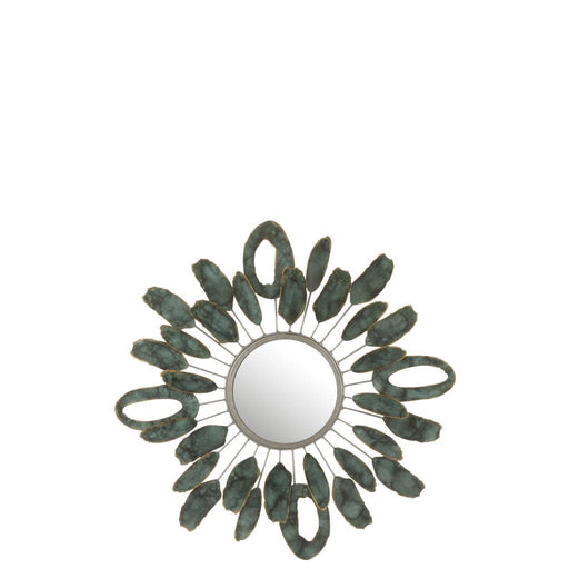 Spiegel Groen Mirror Ovaal 61 cm-Spiegels-J-Line