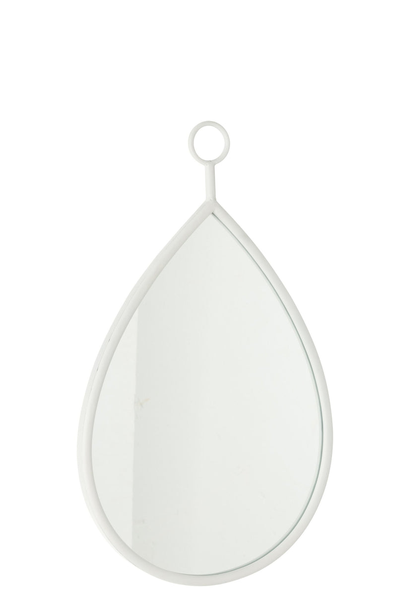 Spiegel Hanging Spiegel Drop Spiegel/MDF Wit M 2.5x37x61.5 cm-Spiegels-J-Line