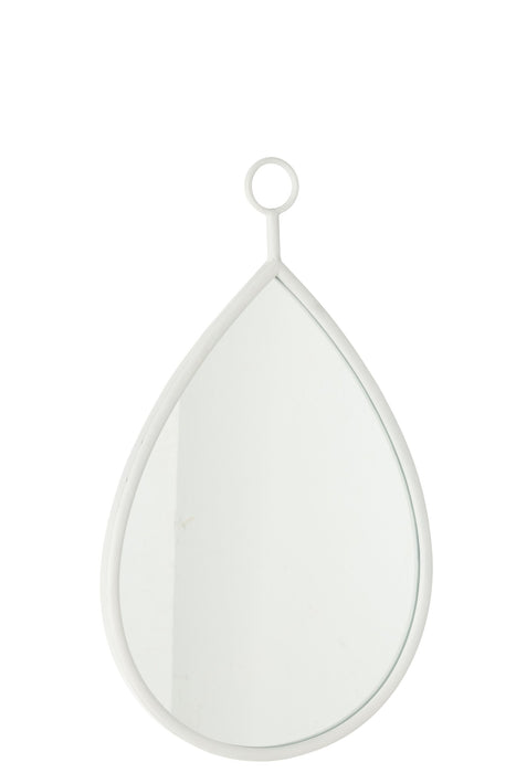 Spiegel Hanging Spiegel Drop Spiegel/MDF Wit M 2.5x37x61.5 cm-Spiegels-J-Line