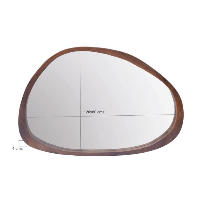 Spiegel Jaira Walnut Bruin 120 cm-Spiegels-Livingfurn