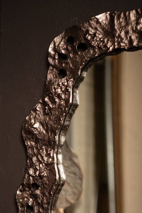 Spiegels Kariss Bronze Gussaluminium Spiegel Rough Ovale Form