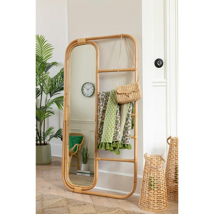 Spiegel Ladder Rotan Naturel 3x80x152 cm-Spiegels-J-Line