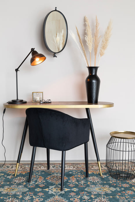 Spiegel Lara Metaal Zwart 48x34 cm-Spiegels-Creating Home