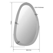 Spiegel Lou 70 cm Bruin 118x3x68 cm-Spiegels-Starfurn