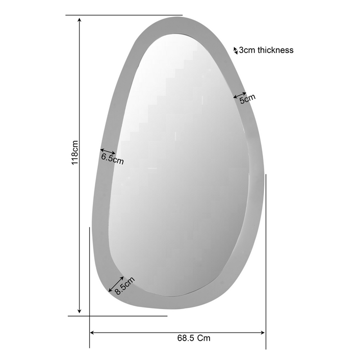 Spiegel Lou 70 cm Bruin 118x3x68 cm-Spiegels-Starfurn