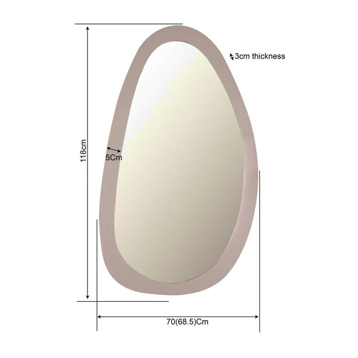 Spiegel Lou 70 cm Zand 118x3x68 cm-Spiegels-Starfurn