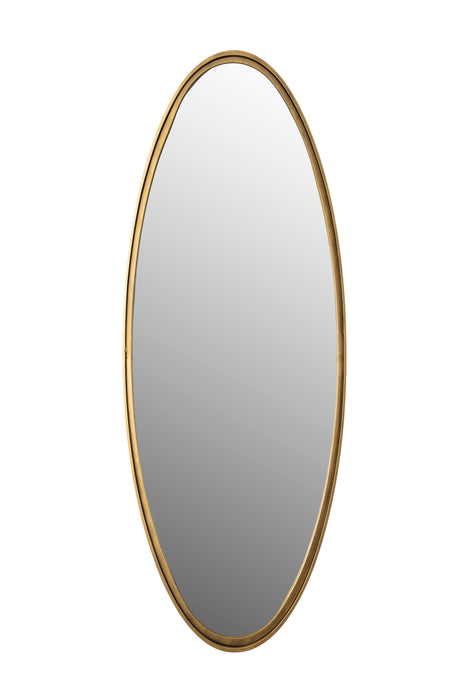 Spiegel Matz Oval L Antique Brass Metaal Bronze 60x160 cm-Spiegels-Creating Home