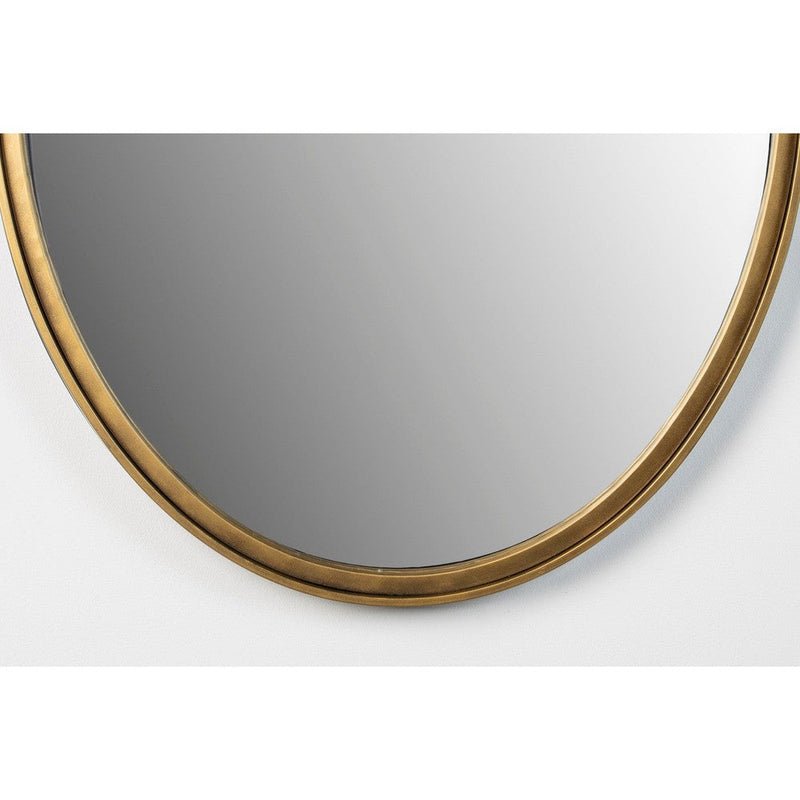 Spiegel Matz Oval L Antique Brass Metaal Bronze 60x160 cm-Spiegels-Creating Home