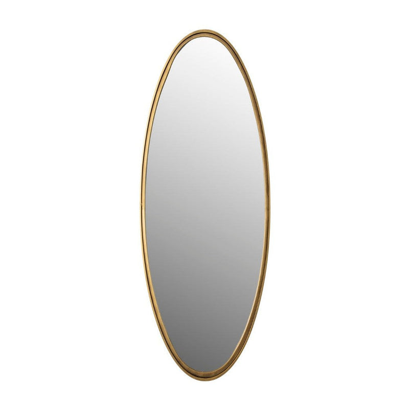 Spiegel Matz Oval L Antique Brass Metaal Bronze 60x160 cm-Spiegels-Creating Home