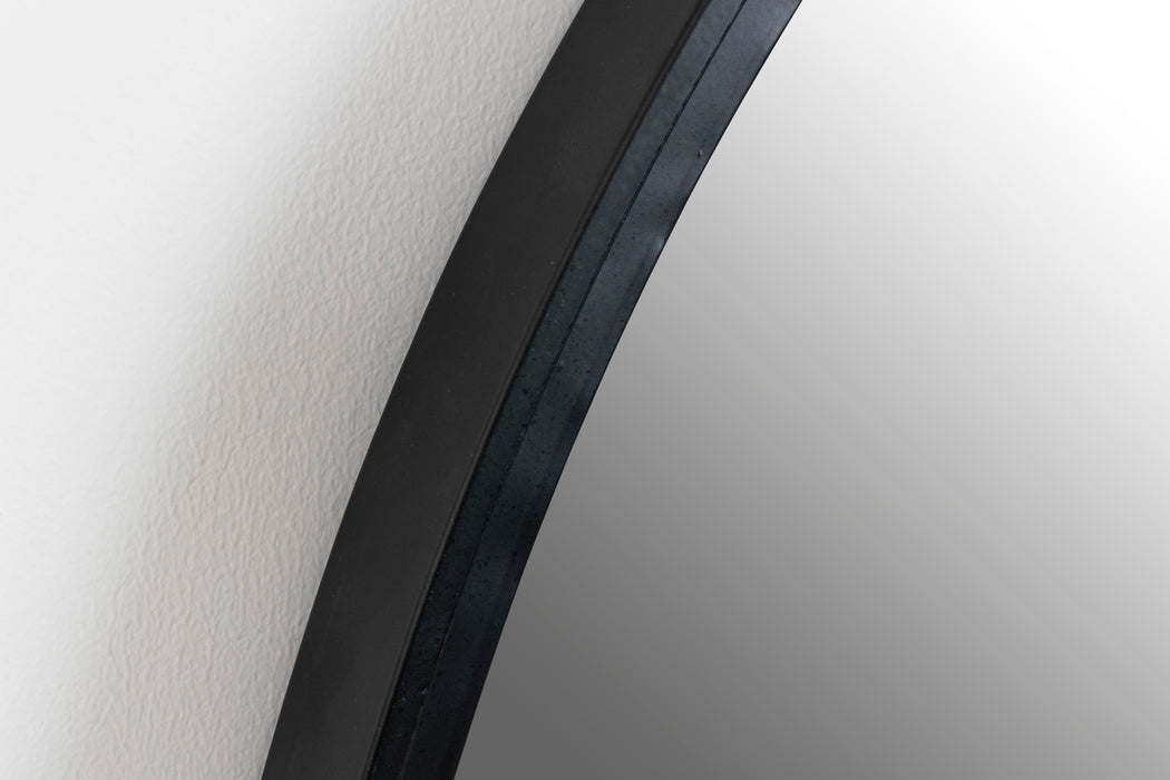 Spiegel Matz Oval L Metaal Zwart 60x160 cm-Spiegels-Creating Home