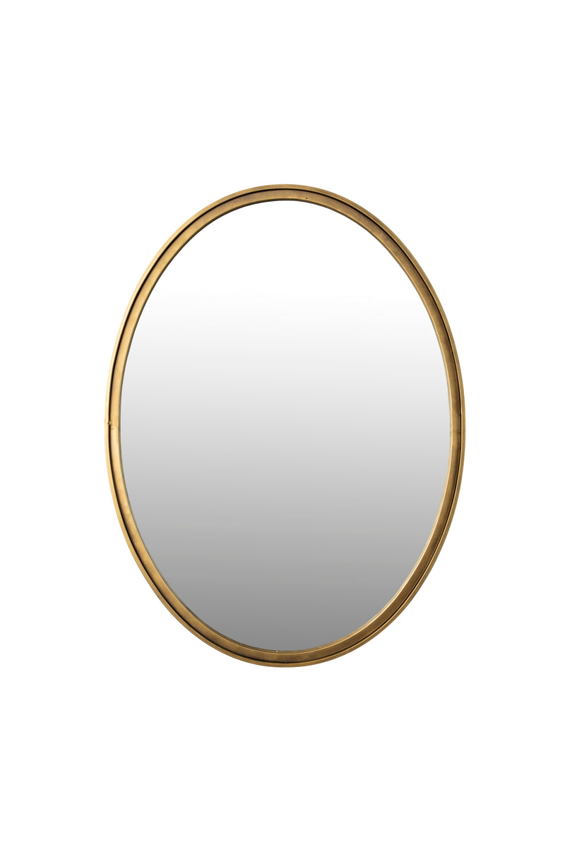 Spiegel Matz Oval M Antique Brass Metaal Bronze 60x80 cm-Spiegels-Creating Home