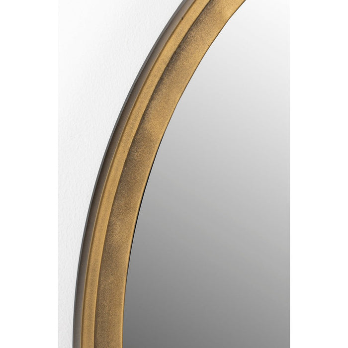 Spiegel Matz Rond Antique Brass Metaal Bronze Ø60x2.7 cm-Spiegels-Creating Home