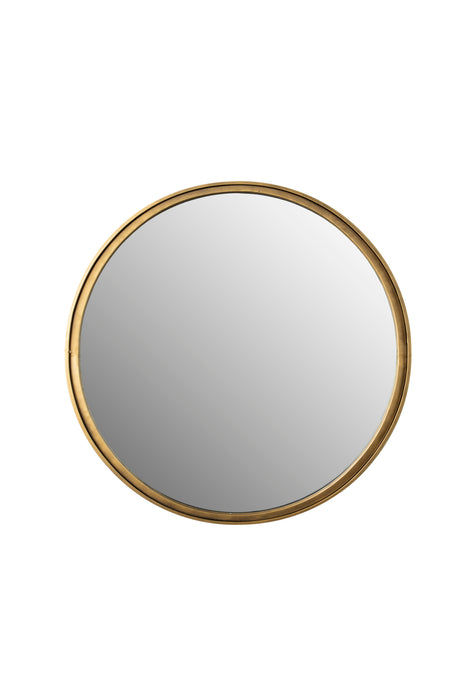 Spiegel Matz Rond Antique Brass Metaal Bronze Ø60x2.7 cm-Spiegels-Creating Home
