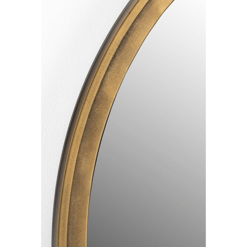 Spiegel Matz Rond Antique Brass Metaal Bronze Ø60x2.7 cm-Spiegels-Creating Home