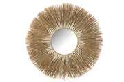 Spiegel Melissa Straw Naturel/Wit Groot 2.5x101x101 cm-Spiegels-J-Line