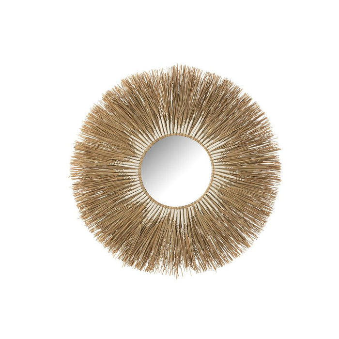 Spiegel Melissa Straw Naturel/Wit Groot-Spiegels-J-Line