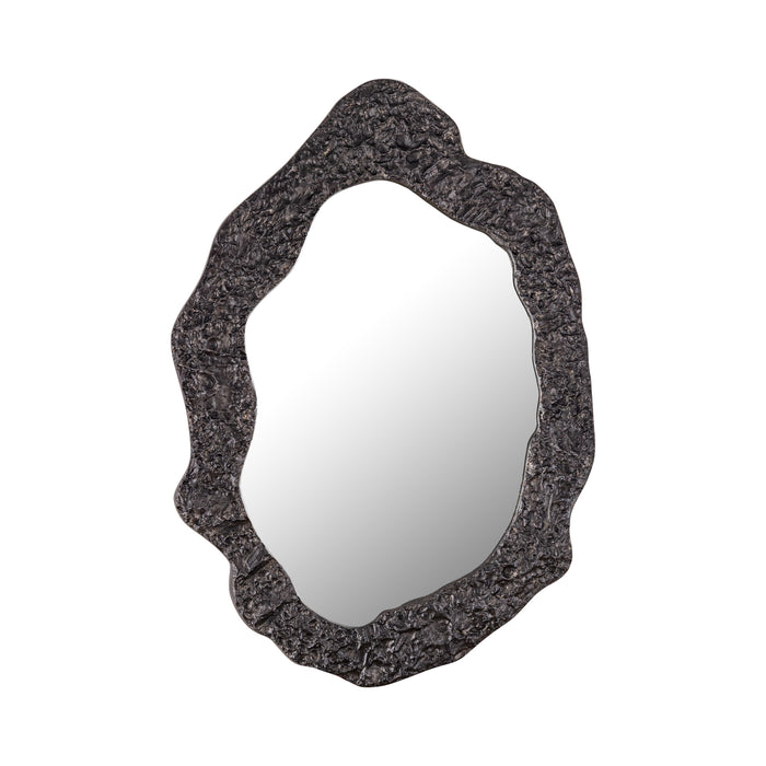 Mirrors Morina Black Aluminum Mirror Organic Oval Shape