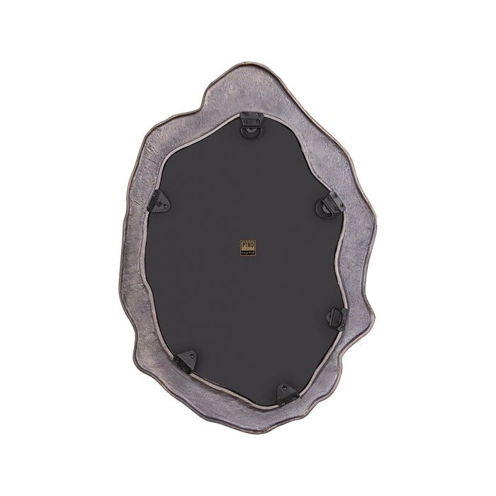 Mirrors Morina Black Aluminum Mirror Organic Oval Shape