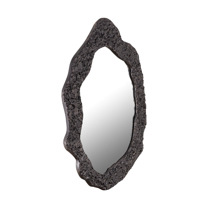 Mirrors Morina Black Aluminum Mirror Organic Oval Shape