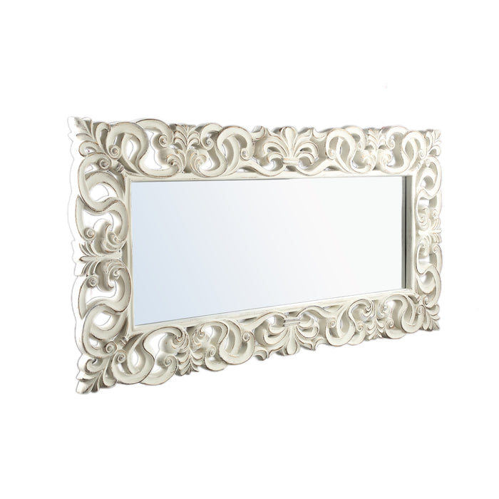 Mirrors Morrigan White Poly Classical Mirror Rectangular