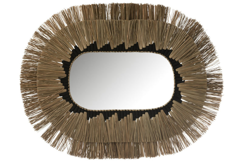 Spiegel Naturel Glas Ovaal 4x115x90 cm-Spiegels-J-Line