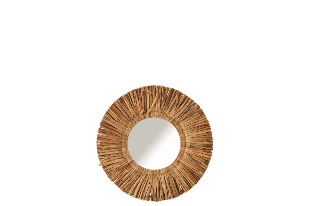 Spiegel Naturel Glas Rond 64 cm 64x64x4 cm-Spiegels-J-Line