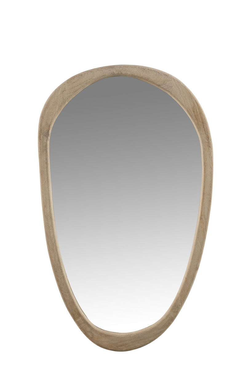 Spiegel Naturel Mangohout hout L 3.5x51x83 cm-Spiegels-J-Line