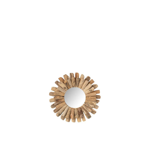 Spiegel Naturel Mdf Rond 42 cm-Spiegels-J-Line