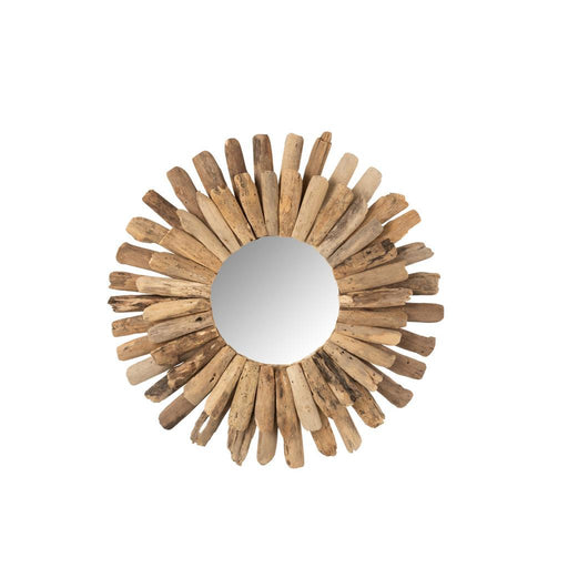 Spiegel Naturel Mdf Rond 70 cm-Spiegels-J-Line