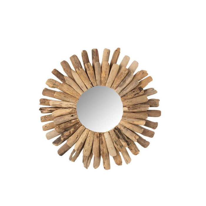 Spiegel Naturel Mdf Rond 70 cm-Spiegels-J-Line
